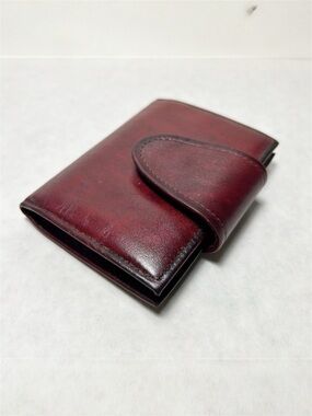 VTG Rolfs Cowhide Dark Burgundy Leather Small Wallet Card Holder